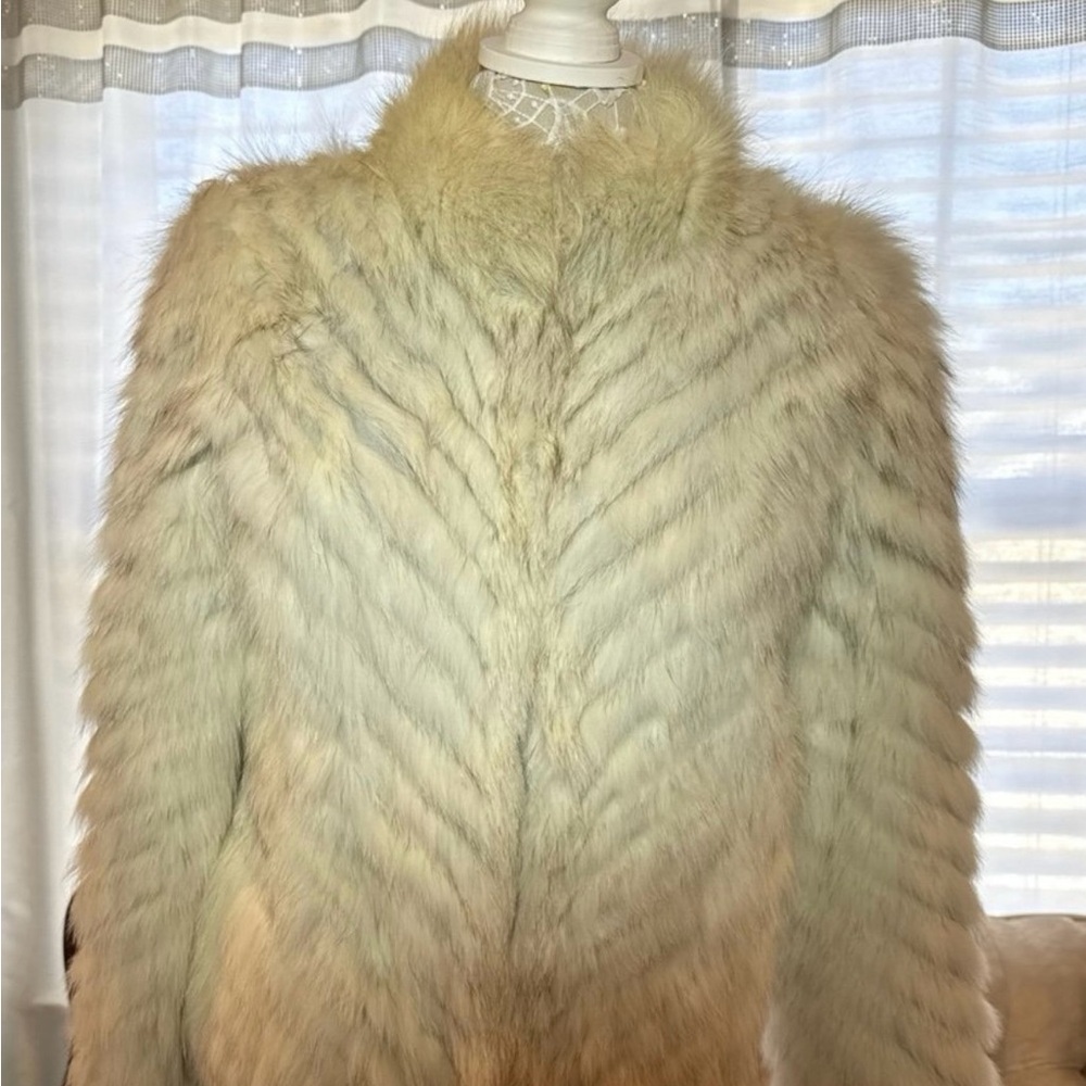 Saga Fox Chevron Fur Jacket